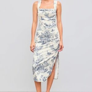 CIDER - TOILE DE JOUY RUCHED SPLIT DRESS